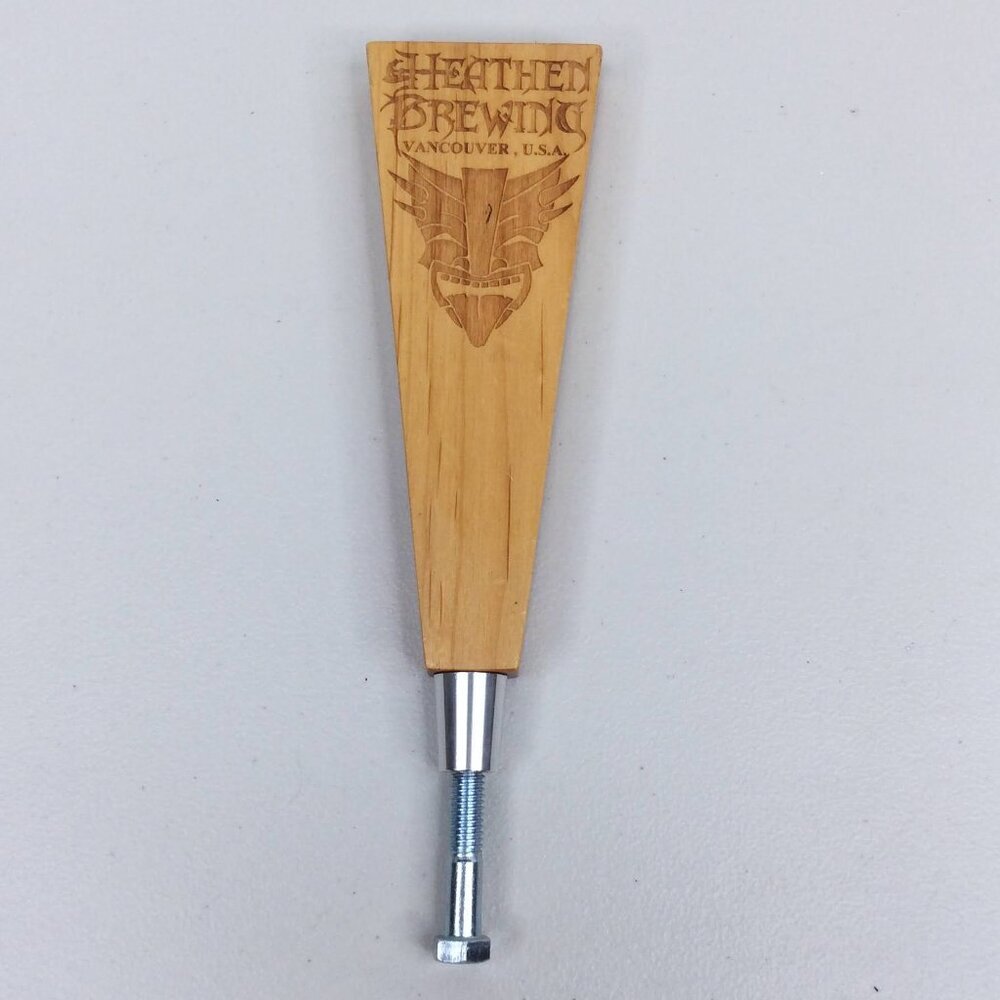 Heathen Brewing Beer Tap Handle Vancouver Washington Wood Craft Beer‎